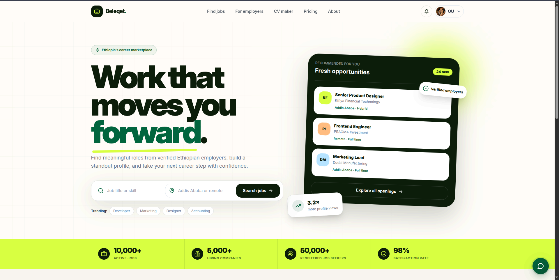 Beleqet — Career Marketplace